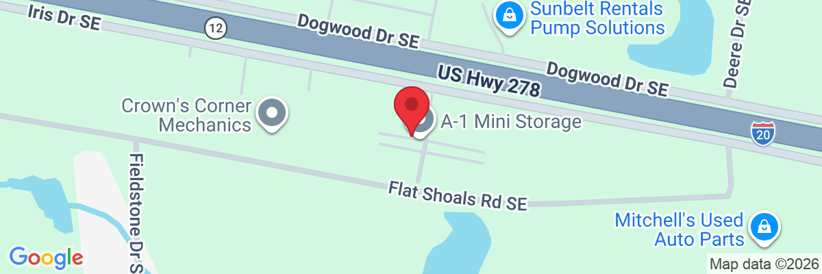 Map showing facility locations