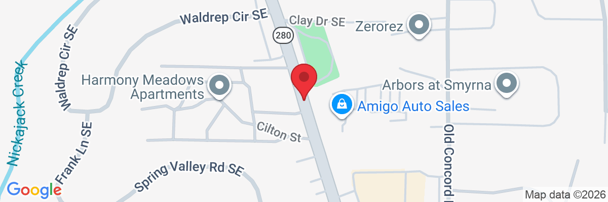 Map showing facility locations