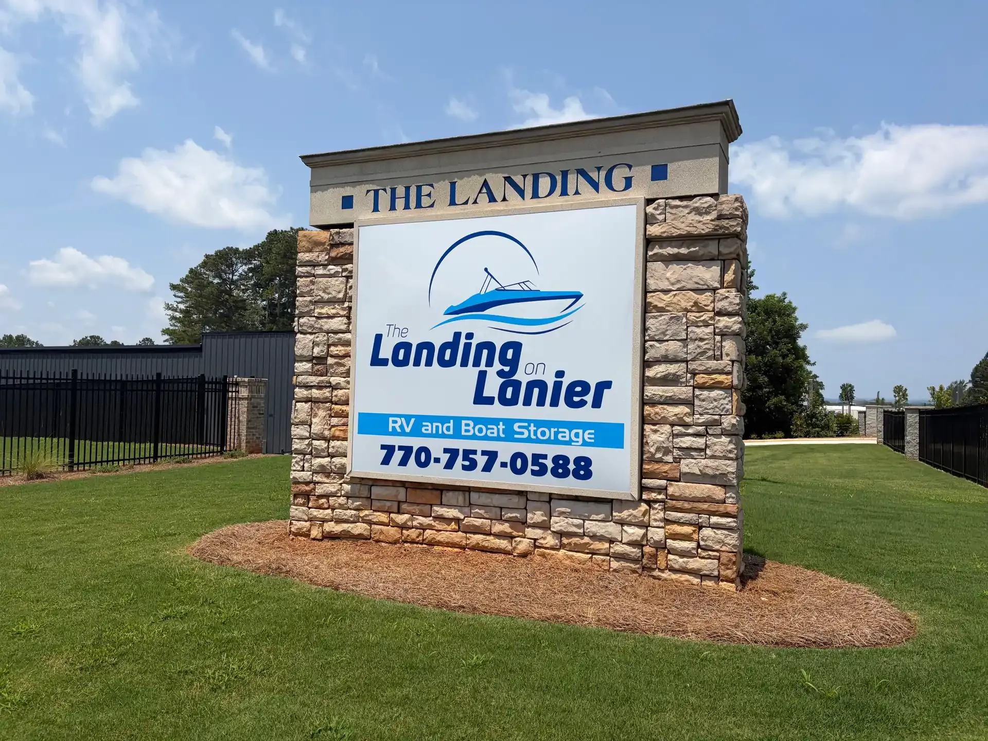 The Landing sign